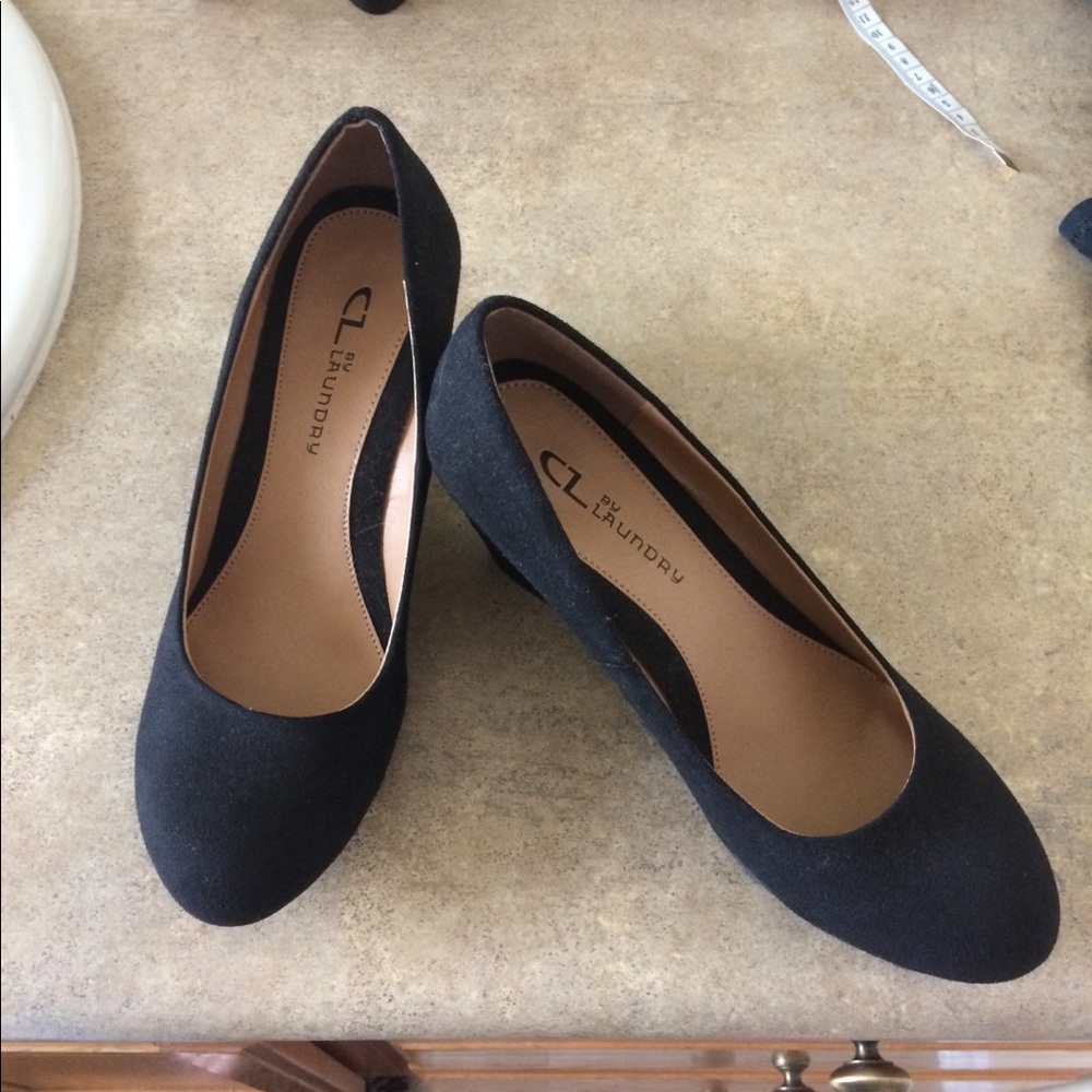 Black Suede Wedges